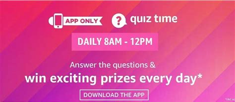 amazon quiz answers today 50,000|Amazon Daily Quiz Answers For March 7, 2022: Win Rs. 5,000 .